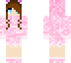 cute girl in a pink creeper hoodie