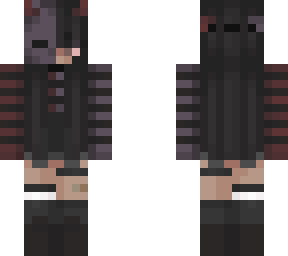 egirl half demon girl with mask aesthetic outfit