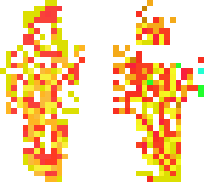 blazing fire in my style (with green and blue my touch)