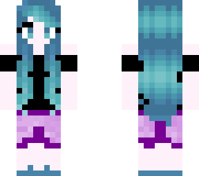 blue haired girl