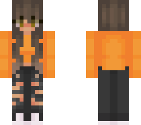 girl, orange