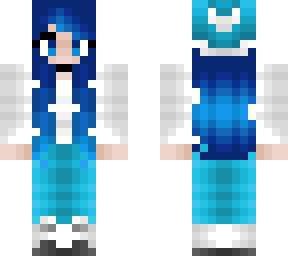 christmas - cleora - blue hair - blue and white outfit