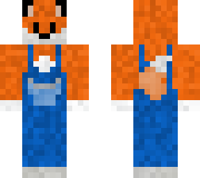 fox wearing a dungaree