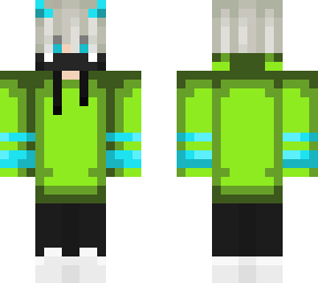 blue and green demon