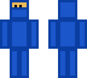 blue cartoon ninja with darker outline
