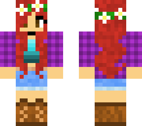 flower crown flannel girl