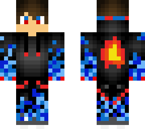 red and blue fire skin