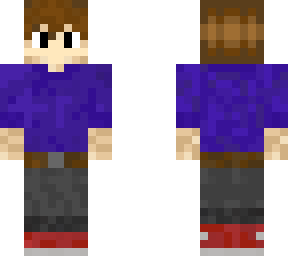 brown hair purple shirt boy