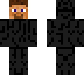 enderman wearing a steve mask