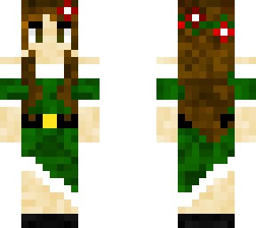 green christmas girl
