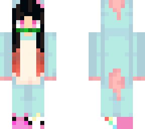 nezuko in a onesie