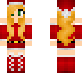 strawberry blond santa girl