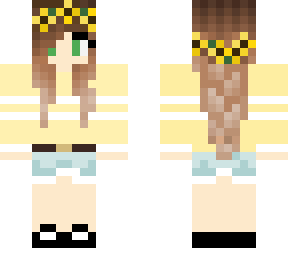 cute yellow sunflower girl