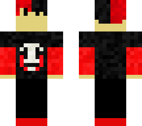 half red half black hair