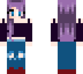 purple hair cool girl