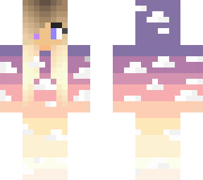 sunset cloud girl
