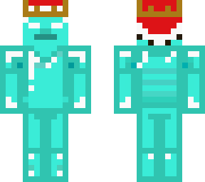 the true god of minecraft 2.0 with a christmas hat under the crown