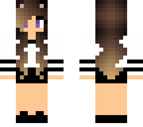 cute cat ears girl with purple eyes