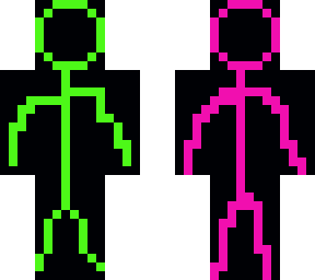 neon stick man