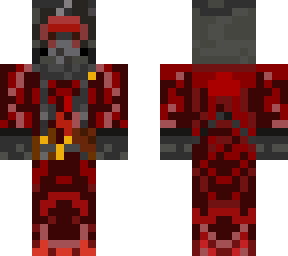 red hazmat suit