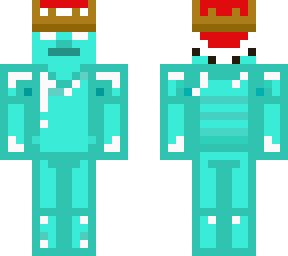 the true god of minecraft 3.0 with a christmas hat