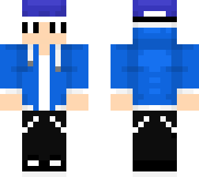 my new and first skin (blue sweat shirt)