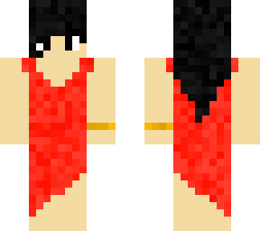 red dress black hair