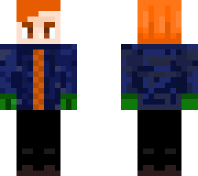 red-haired in winter