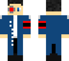 blue-coated researcher