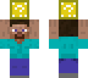 steve holding lucky block 2.0