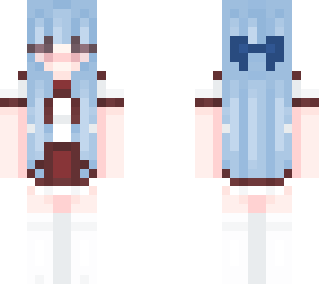 blue hair anime girl