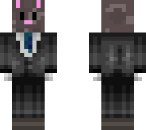 blue tie rabbit in a suit