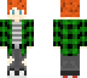 ginger boy with green flannel