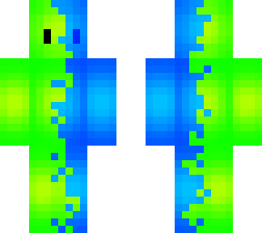 green/blue face