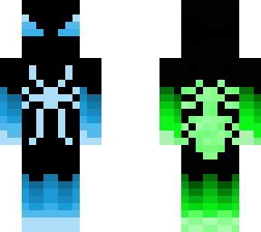 half blue & half green