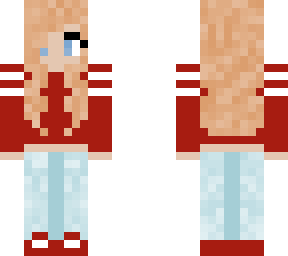 red stripped shirt, blond