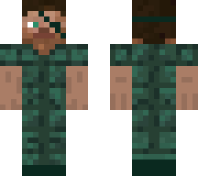 villainous dark prismarine steve + eyepatch