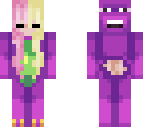 white version of nicki minaj as barney the dinosaur