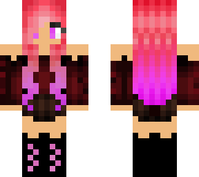 (edited) girl with pink-purple hair gradient