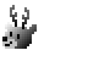 black & white reindeer
