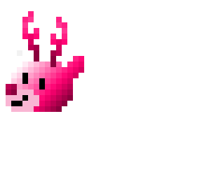dark & light pink reindeer