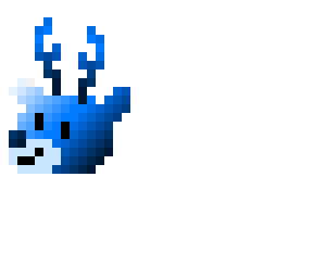 dark blue & light blue reindeer