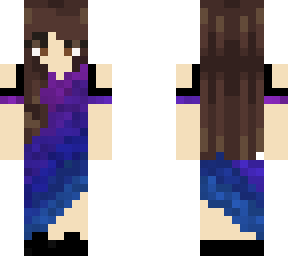 girl with a purple to blue dress