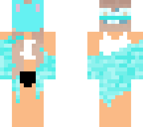 masked beach girl
