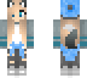 wolf girl blue