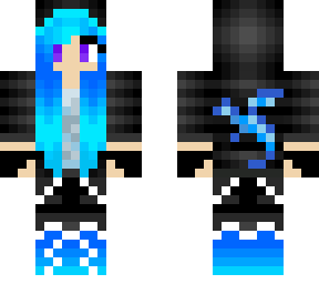 blue hooded dragon girl