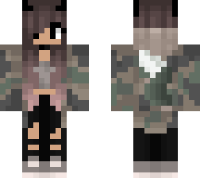 camouflage wolf girl