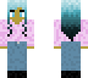 cute blue ombre haired girl