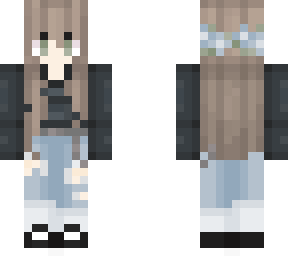 flower skater girl (blue flowers)