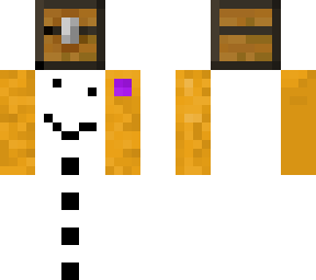 snow golem holding a chest and the power stone